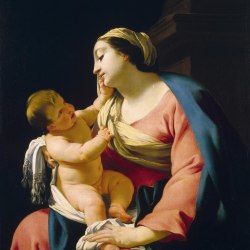 VUE SIMON / "Madonna and Child" / French painting 17
