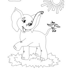 Dot coloring pages for young children 18