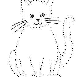 Dot coloring pages for young children 0