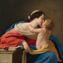 VUE SIMON / "Madonna and Child" / French painting 7