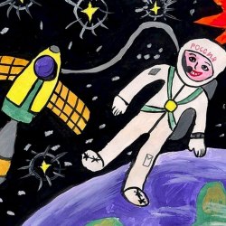 Рисунки ко дню космонавтики 14