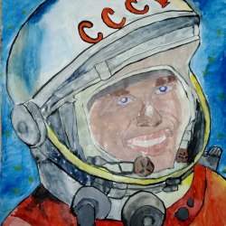 Рисунки ко дню космонавтики 8