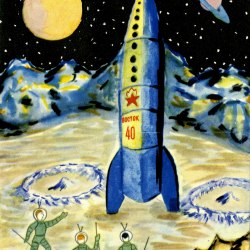 Рисунки ко дню космонавтики 1